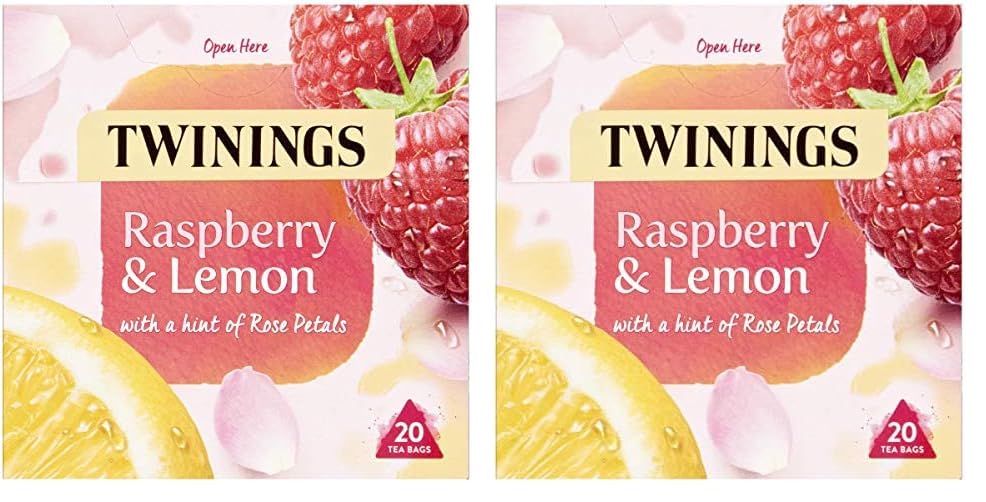 Raspberry & Lemon Tea Bags, 20 each (Pack of 2)