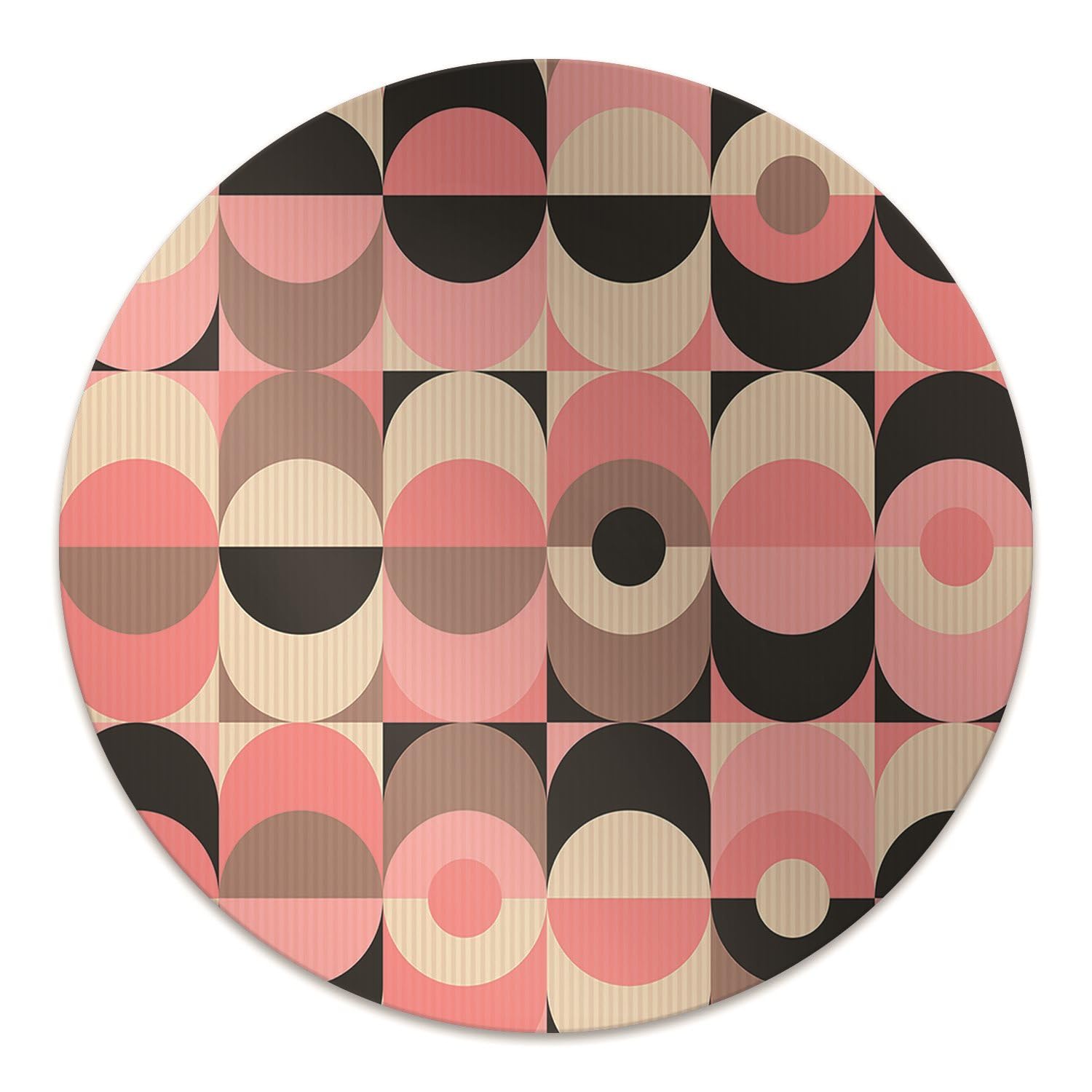 Tapis de protection sol PVC ø100 cm rectangulaire pour bureau et maison vintage