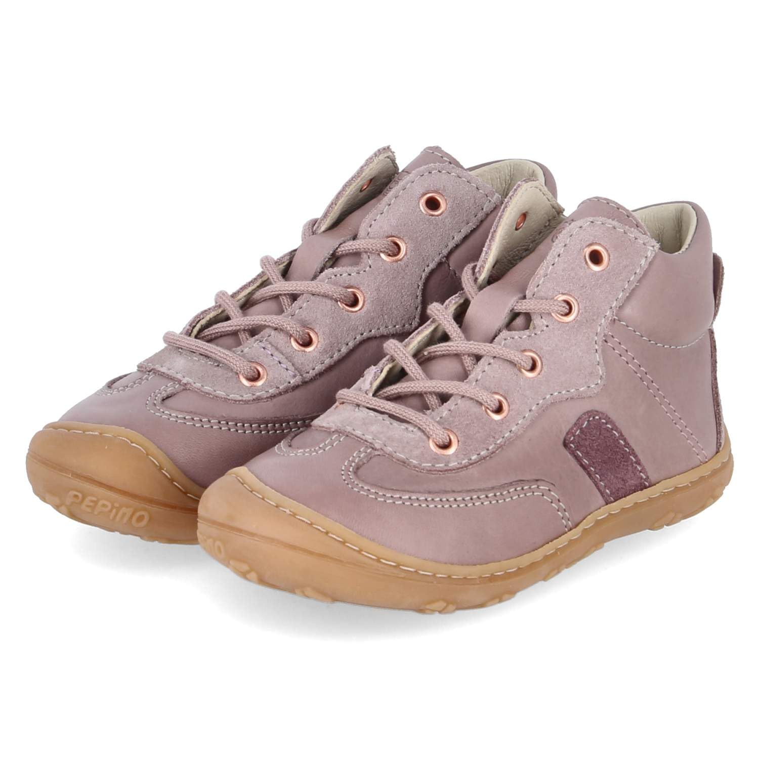 PEPINO 50 1205402/310 - Zapatillas unisex para aprender a andar, piel lisa, color morado, talla 18