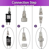 Vista 3 de YASENN Guirnalda de luces de carámbano de 100 LED de 9.9 pies, 8 modos de iluminación con temporizador, enchufe de hadas conectable para pared