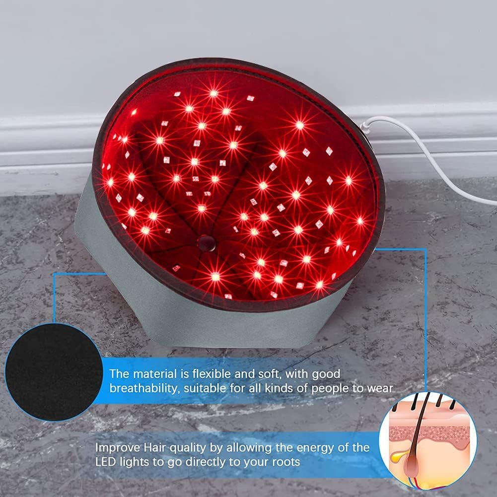 Terapia de luz infrarroja for Adelgazar el Cabello, Gorro de Terapia de luz roja, for el Crecimiento del Cabello, Sombrero LED for prevenir la caída del Cabello