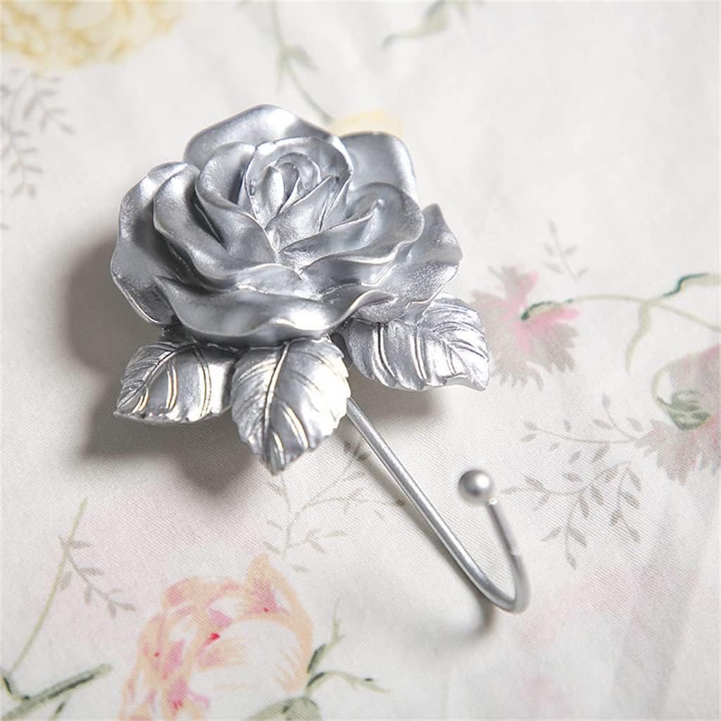 Resin Rose Flower Wall Hook Decorative Wall Hanging Coat Hook Hanger(Black-JoJo's Bizarre Adventure1)