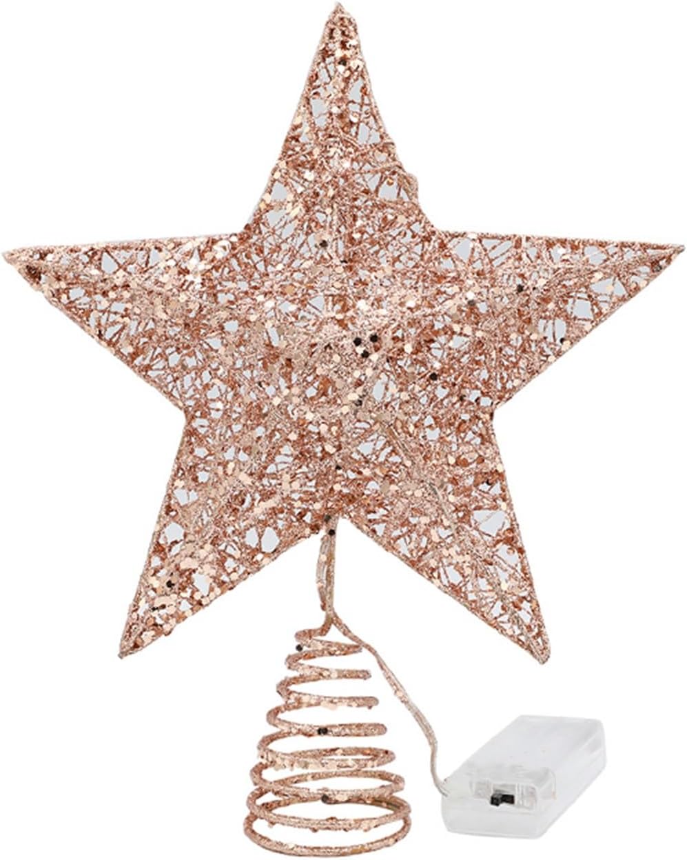 Christmas Tree Toppers with Lights, Glitter Christmas Tree