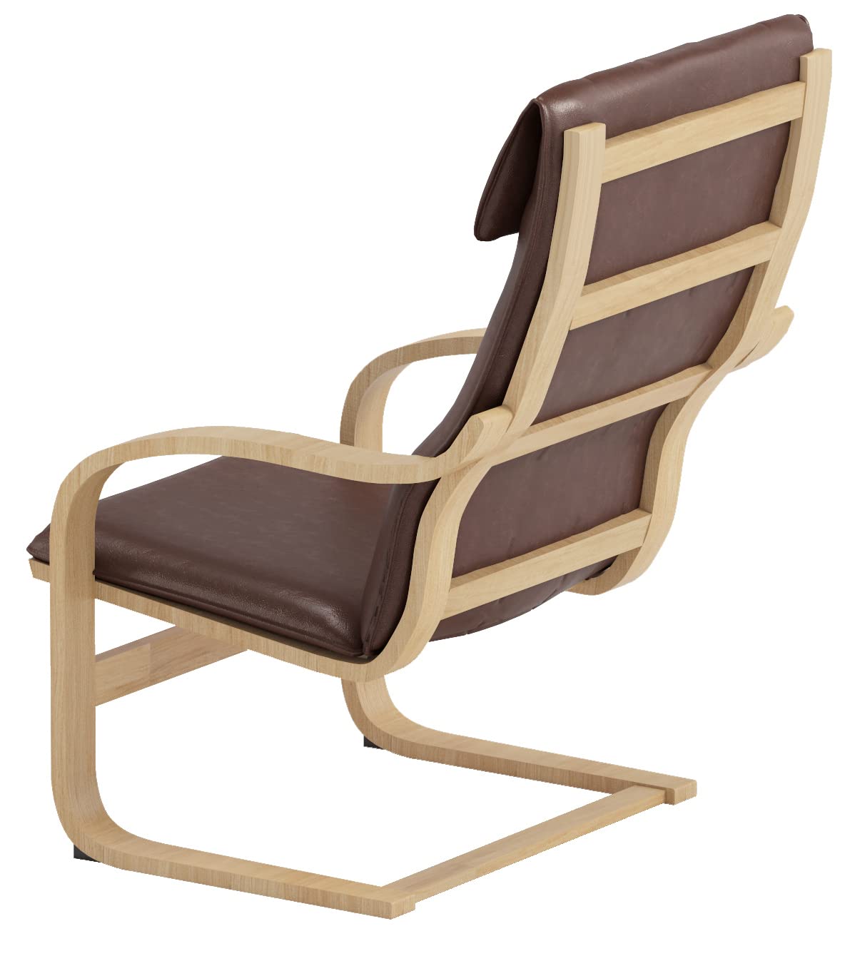 Solo copertine. La sedia non è inclusa. La sostituzione della fodera per sedia Duable Poang è compatibile con la fodera per poltrona IKEA Poang (Faux Leather Brown A)