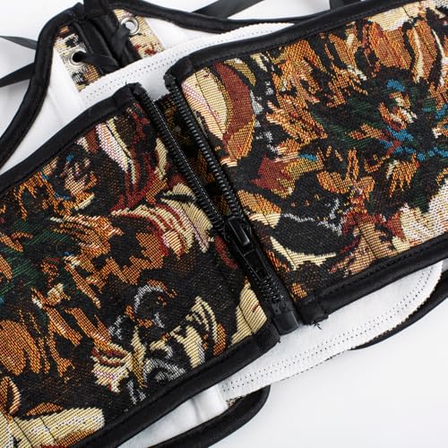 Image of Scarlet Darkness Corset Belt for Women Renaissance Lace up Corset Floral Wide Waist Belts