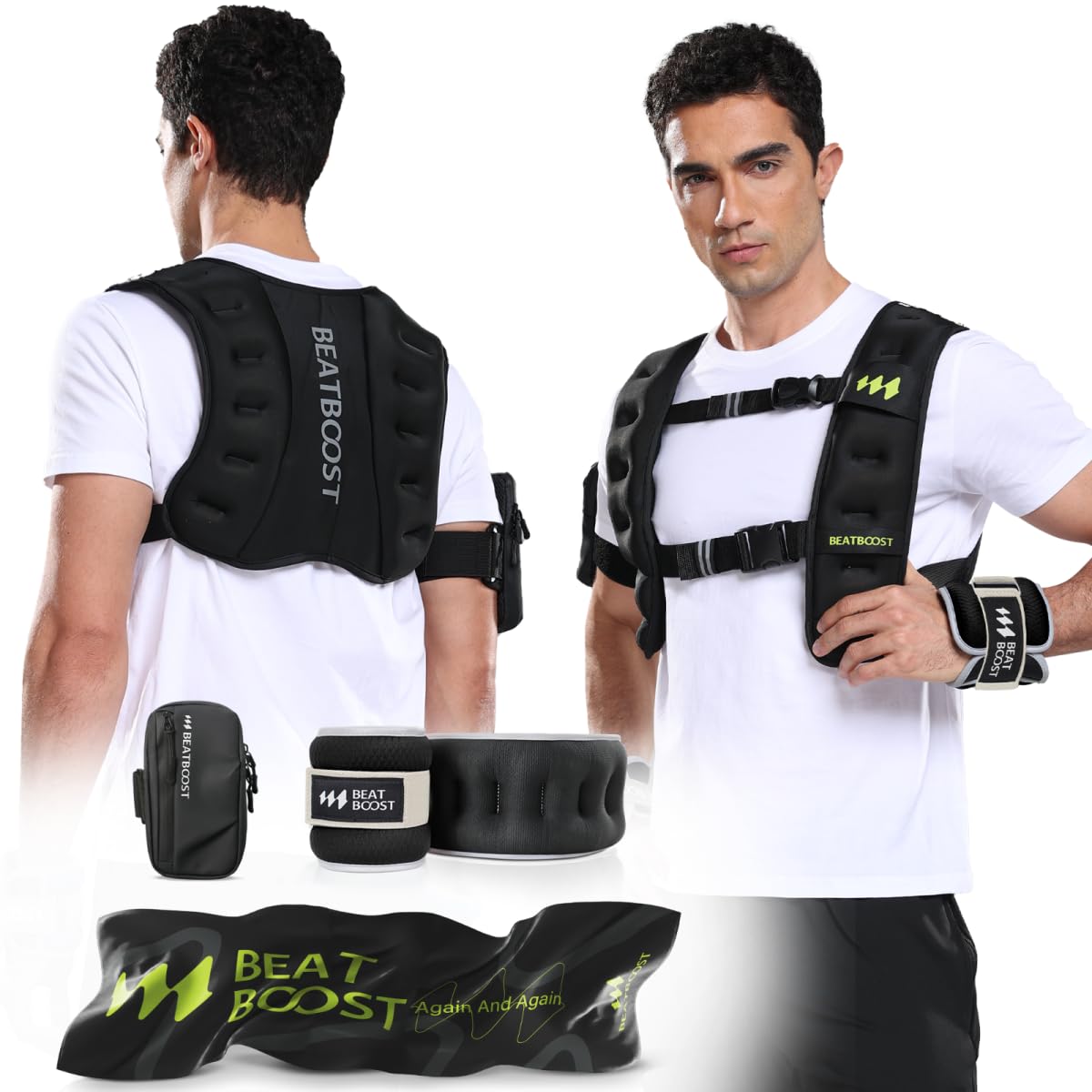 Weighted Vest Men 10lb 15lb 20lb 25lb 30lb 35lb 40lb Weight Vest with Ironsand for Strength Training Running