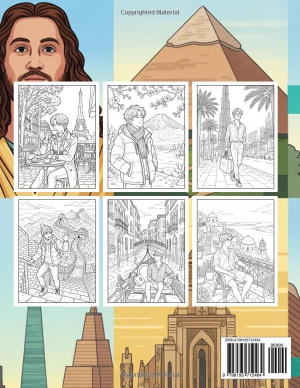 Cozy Idol Travel Coloring Book: Cute Travel Moments, Aesthetic City Scenes, Relaxing Coloring Book for Teens & Adults (Cozy Idol Coloring Books) image 3