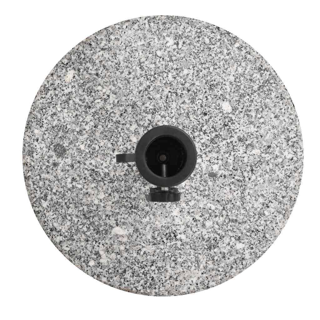 Supporto per ombrellone rotondo in granito, 20 kg, con tubo in acciaio inox, base per asta da 38 mm o 48 mm, supporto per ombrellone per balcone, terrazzo, giardino, resistente alle