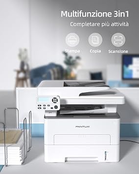Quantum M7100DW 3-in-1 Multifunction Printer (Printer, Scanner and Copier) 256 MB, A4-ADF-1200 x 1200 33 PPM Capacity: 250 H Duplex (PCL) -USB 2.0, Network Card, WLAN