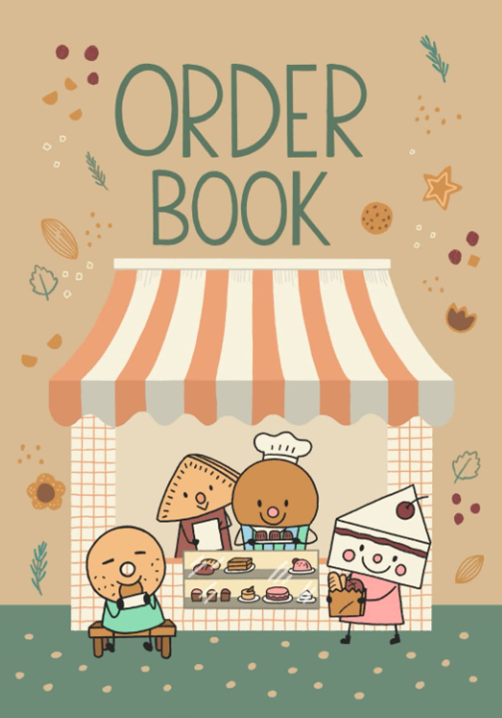 ORDER BOOK: Bakery and Cake order book, Journal&Notebook for Organizing your Orders, 7"x10", 120 pages (Beige Brown Cover) (Bakery Notebook Journal)