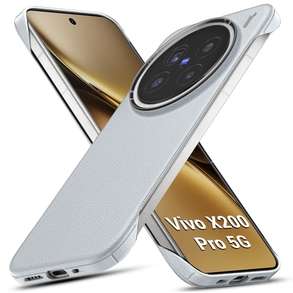 thegiftkart hybrid ultimate slim back case cover for vivo x200 pro 5g | camera & screen protection | frosted matte translucent hard back case cover for vivo x200 pro 5g