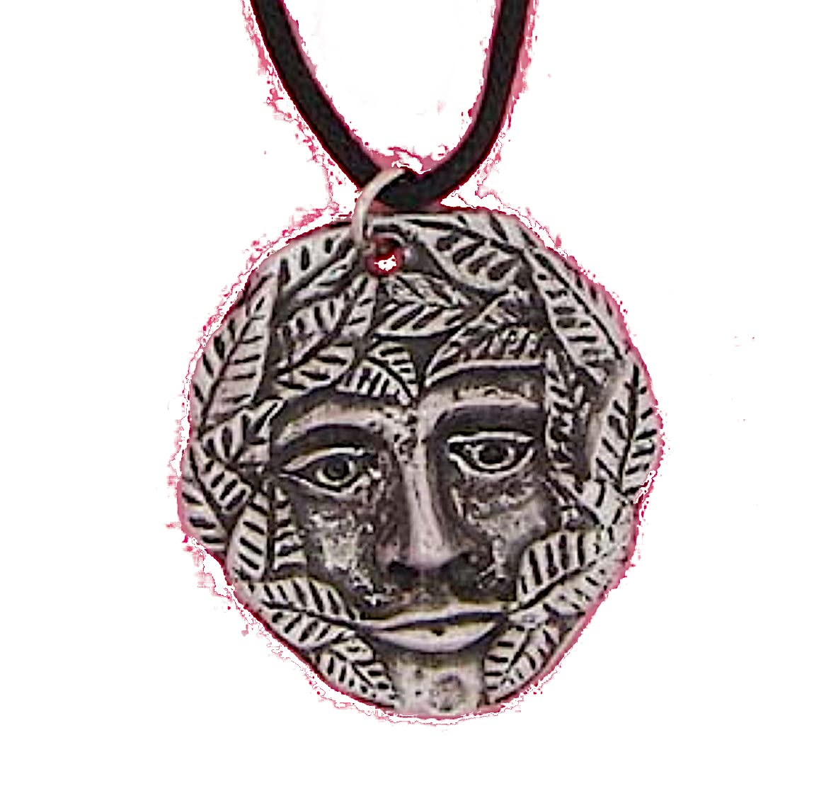 DH Pewter Green Man Pendant Necklace