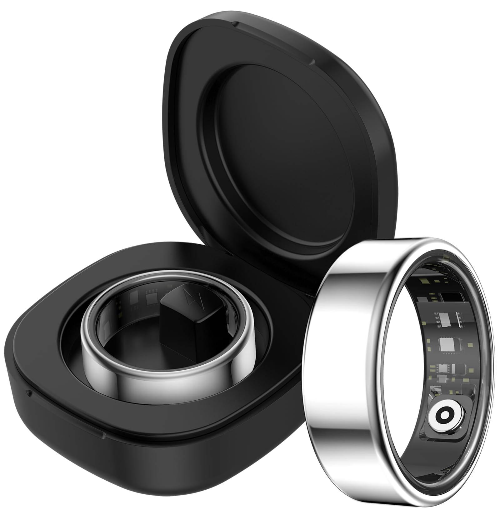 CNBRO Smart Ring for Men Women Health Rings Heart Rate Sleep Monitor Step Counter Pedometer Sports Ring Fashion