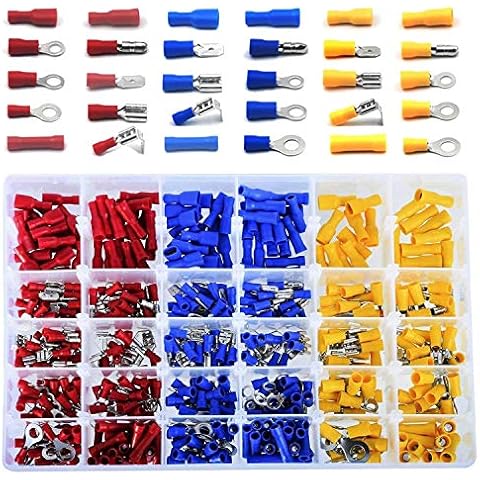 Conectores Eléctricos, 480 piezas Terminales Faston Aislados Eléctricamente Cover