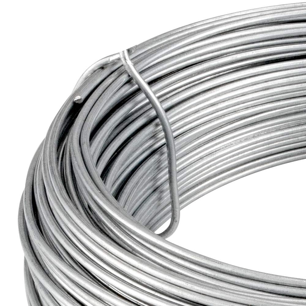 Amagabeli Garden Home Filo di ferro da giardino zincato, 2,2 mm, peso 5 kg, filo di tensione rotolo di filo di ferro metallico rivestito per recinzione WR2 DA098