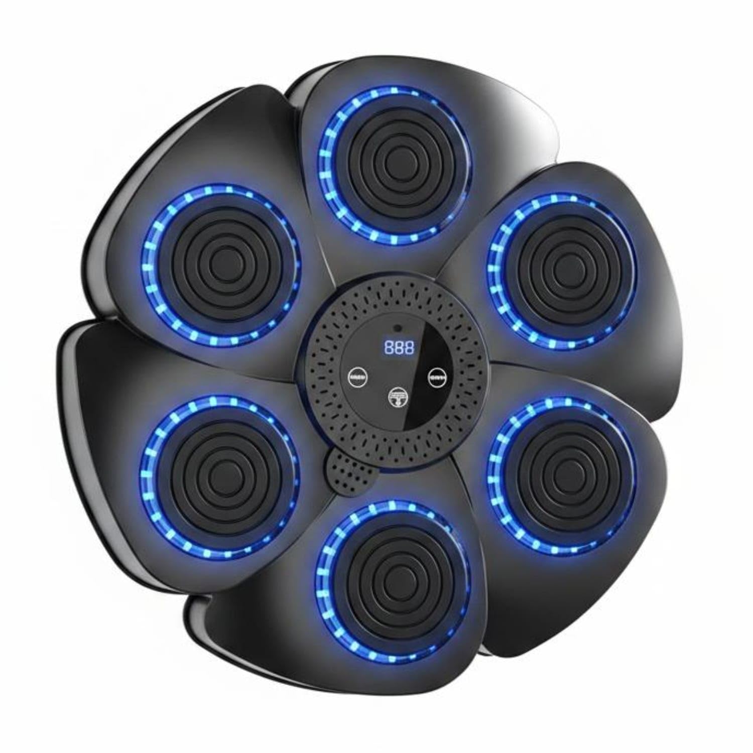9 Modes Smart Music Boxing Target RGB Lighting Wall-Mounted Boxing Coach No-Drill Install Wall Mounted Punching Machine Padded Striking Surface, Black, Standard-image-38