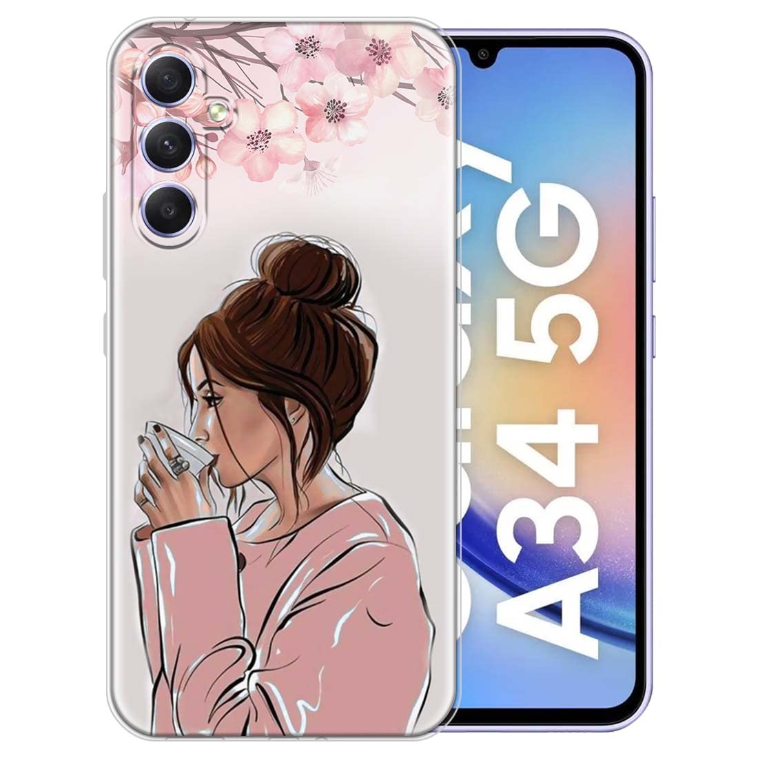 Fashionury Thermoplastic Polyurethane Printed Back Cover Case Compatible for Samsung Galaxy A34 5G Back Cover for Samsung Galaxy A34 5G -D0052, Multi-Colored (B0C152KCL3) Amazon Price History, Amazon Price Tracker