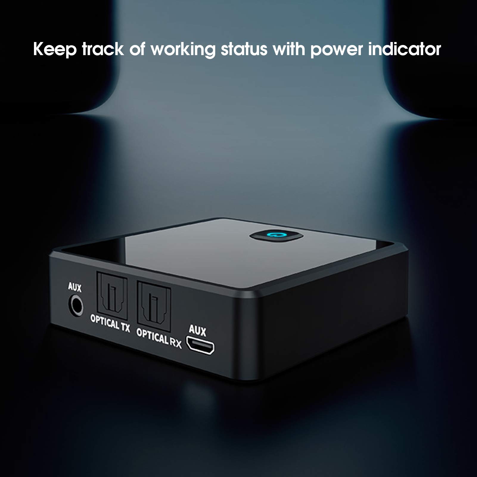 Transmetteur récepteur Bluetooth, adaptateur audio 2 en 1 sans fil Plug and Play 5.0 Bluetooth AUX 3,5 mm