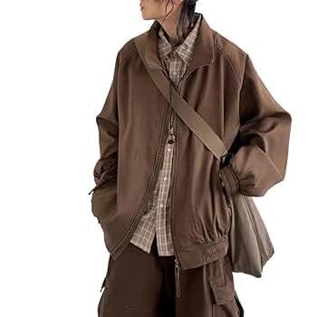 Y2K Corduroy Jacket Women Men Casual Vintage Zip Up Trucker