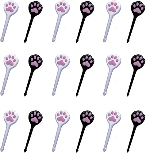 GET FRESH Palillos de comida de animales para niños Juego de 18 piezas de lindos palillos de comida para gatos para niños pequeños Palillos de