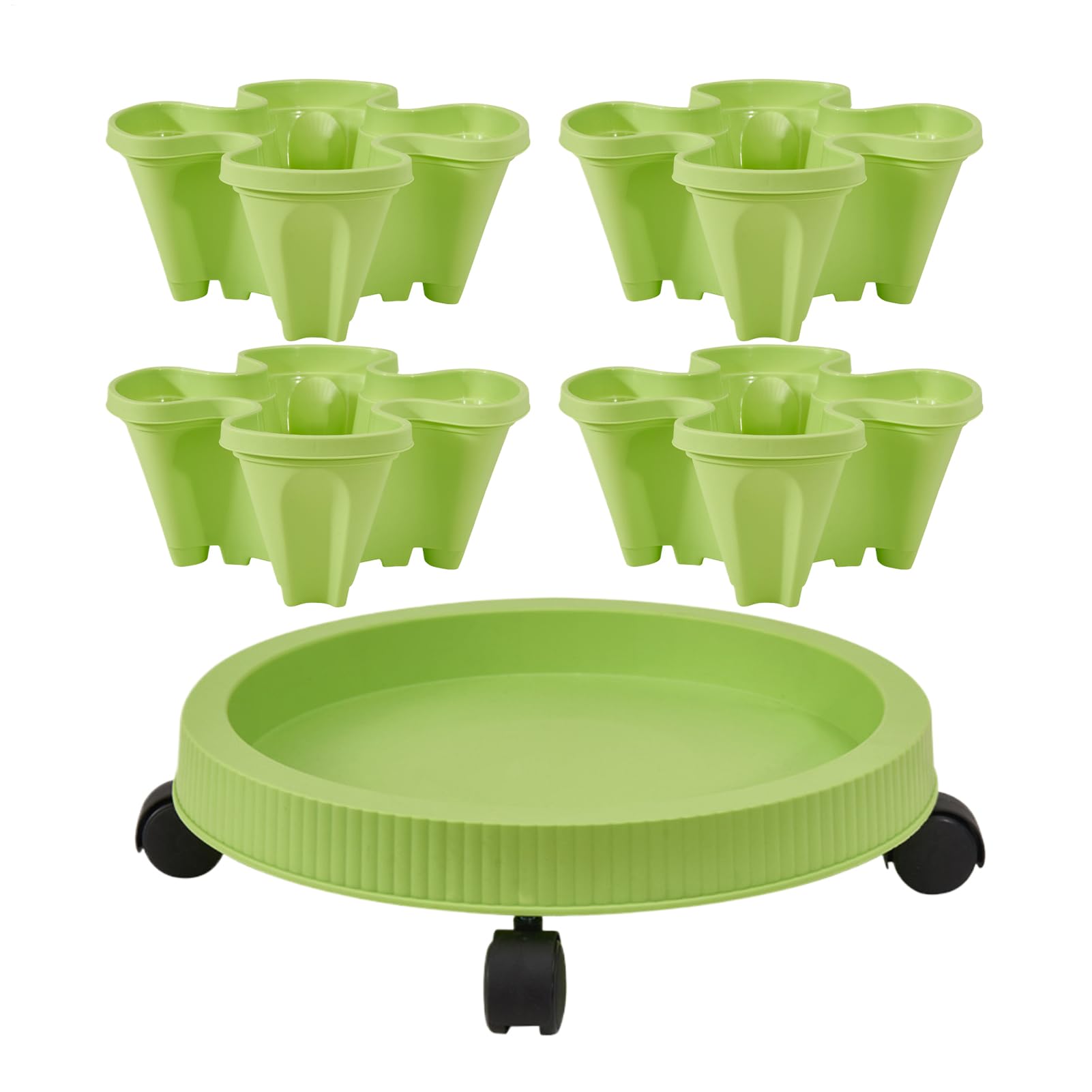 Maceta Con autorriego Jardinera para huerto Torre para plantas independiente Soporte para fresas Jardinera para hierbas aromáticas Estante decorativo para macetas Soporte Vertical para plantas