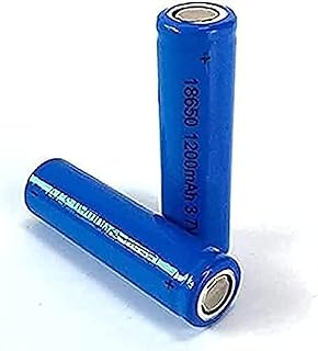 Reable Battery 3.7V Batteries Flat TOP Cells 1200mAh Lithium Ion Battery (Flat Top),Button Top,4 Pcs,Button Top