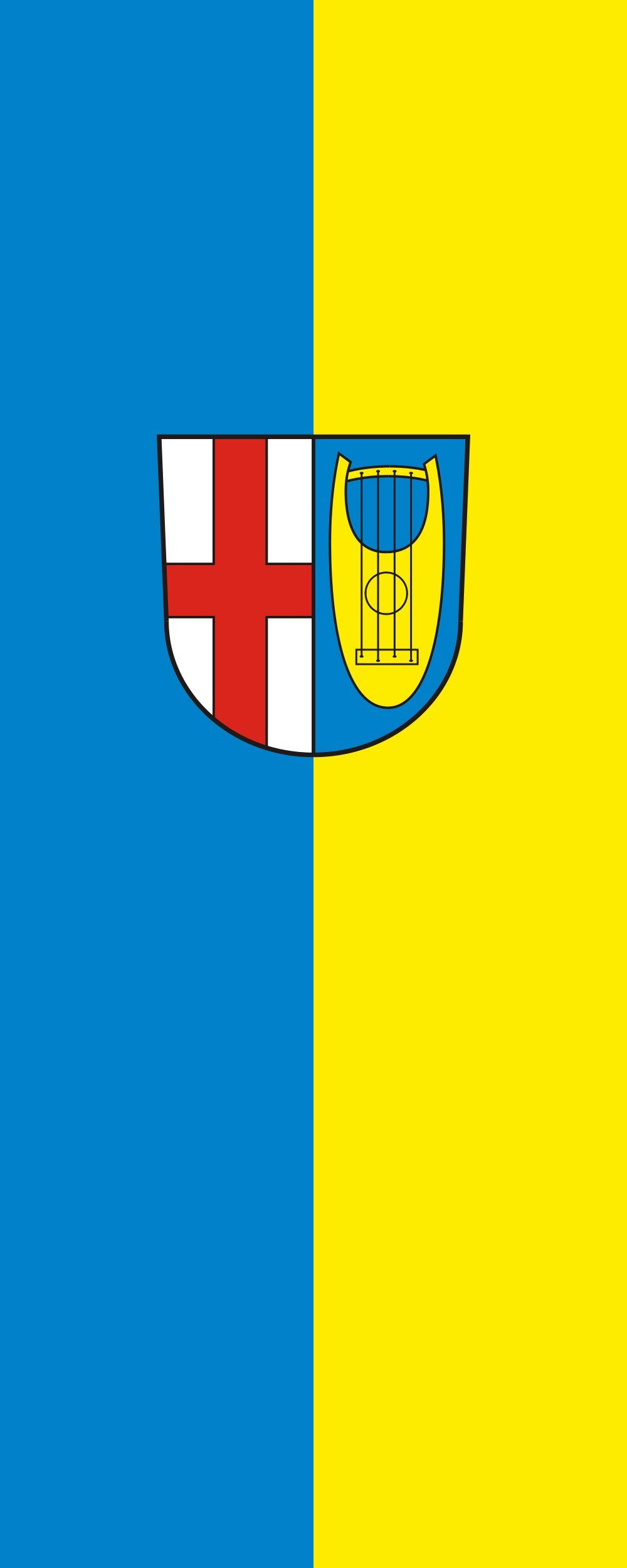 Drapeau Seitingen-Oberflacht vertical de 300x120cm pour mât