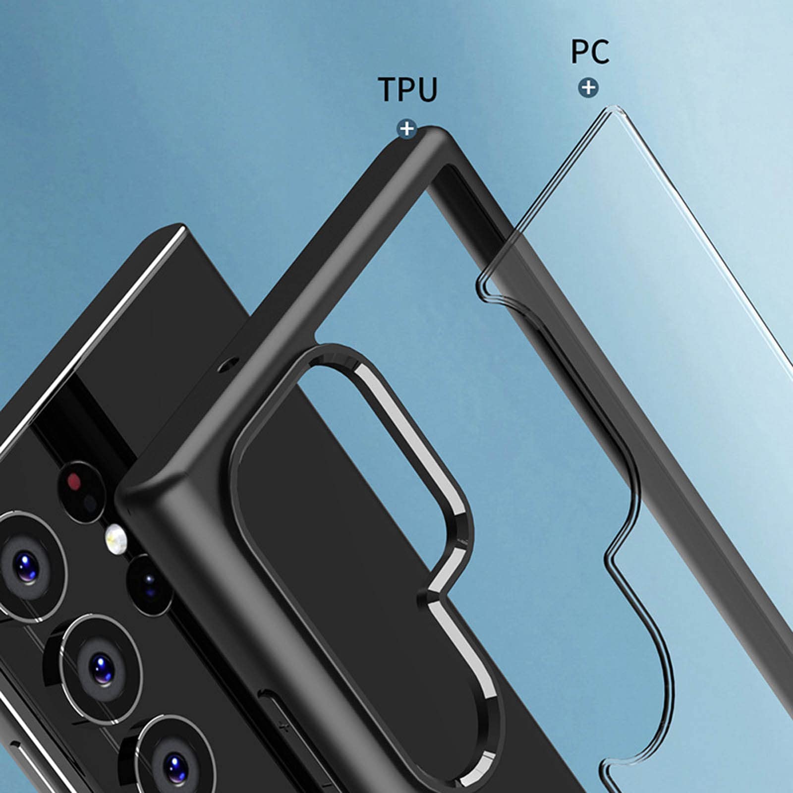 Handyhülle Für Samsung Galaxy S23/S23 Plus/S23 Ultra, Transparent Schutzhülle, Harte PC Rückseite Und Weicher TPU Rand Anti-Fingerabdruck Schutzhüll,Grün,S23 Ultra