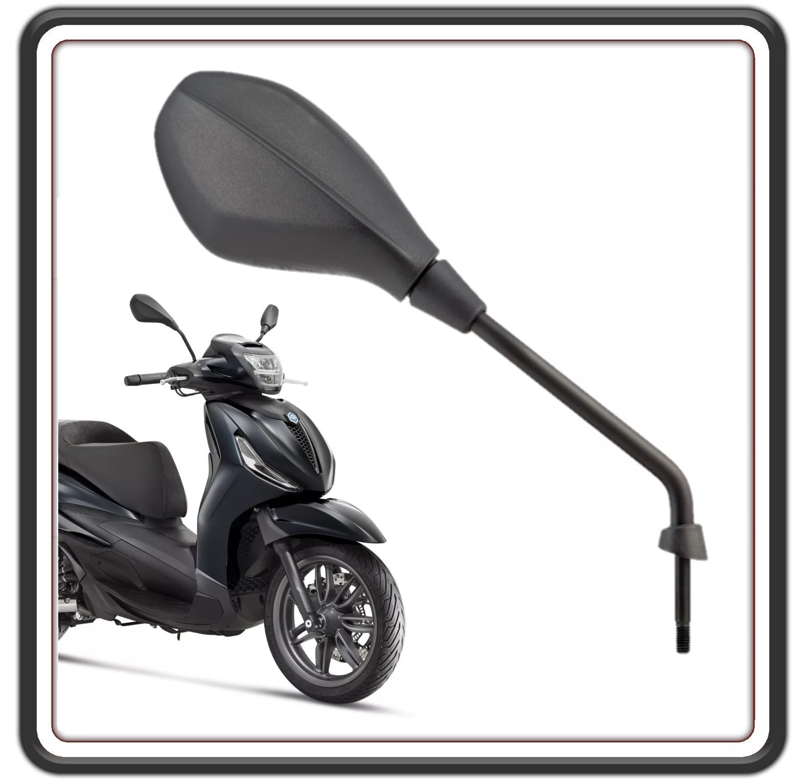 Kit Specchietti Retrovisori Piaggio Beverly - Originali, Cromati, Destro E Sinistro