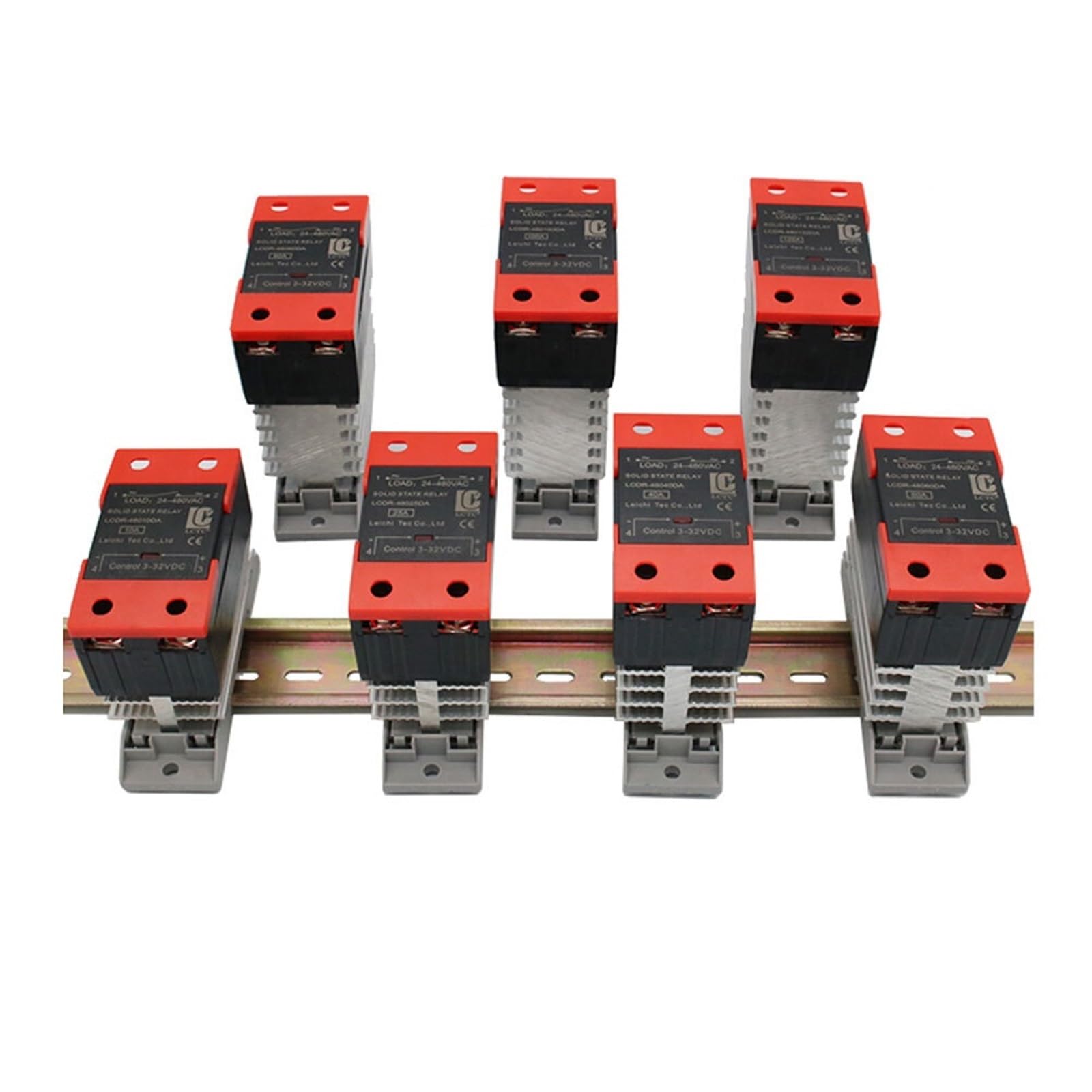 VDOQTLJT Din Rail Heat Sink Single Phase SSR Solid State Relay 10A 25A 40A 60A 80A 100A 120A DC Control AC(AC-AC,60A)