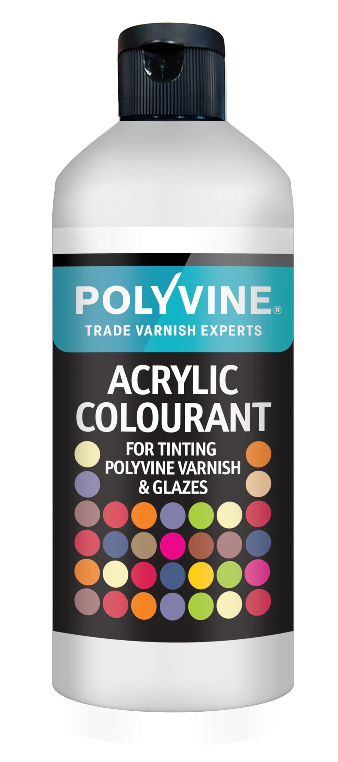 Polyvine for Tinting Water Based Products - Easy Blend, Dense Liquid Pigment Colour Additive for Paint, Varnish, Filler, Grout, Cement, Emulsion, Masonry Paint & More - White, 500g
