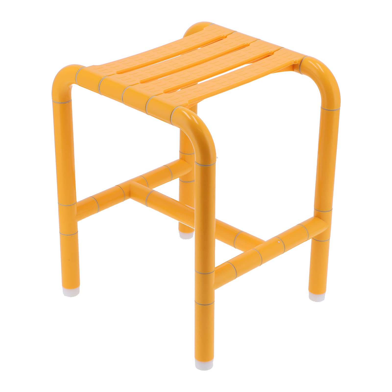 Silla de Banco de Seguridad para baño, bañera de Ducha Ajustable en Altura, Silla de Inodoro con pasamanos Antideslizantes para Personas Mayores, Nailon, Acero Inoxidable, Amarillo