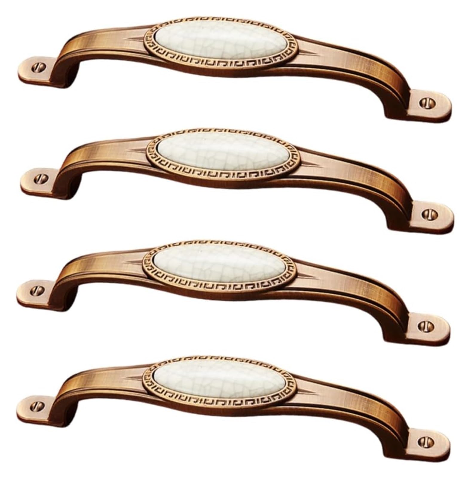 Nlqcsxwep 128Mm Crack Zinc Alloy Cabinet Bow Handle, Zinc Alloy And Ceramic Cabinet And Drawer Handles Pack Of 4 Multicolor(128Mm Crack)
