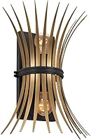 Vista 1 de Kichler Baile - Aplique de pared con 2 luces de 16.2 pulgadas en latón natural y negro