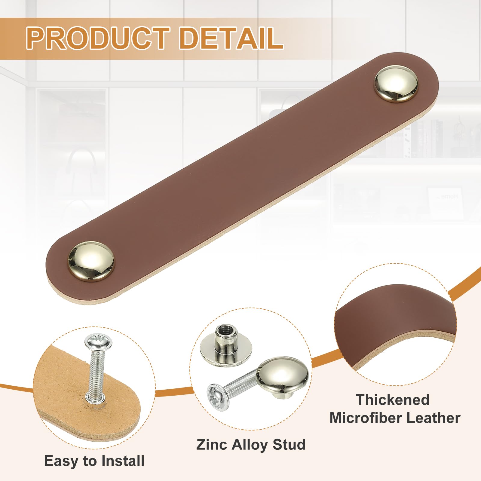 PATIKIL Leather Drawer Pulls - Image 3
