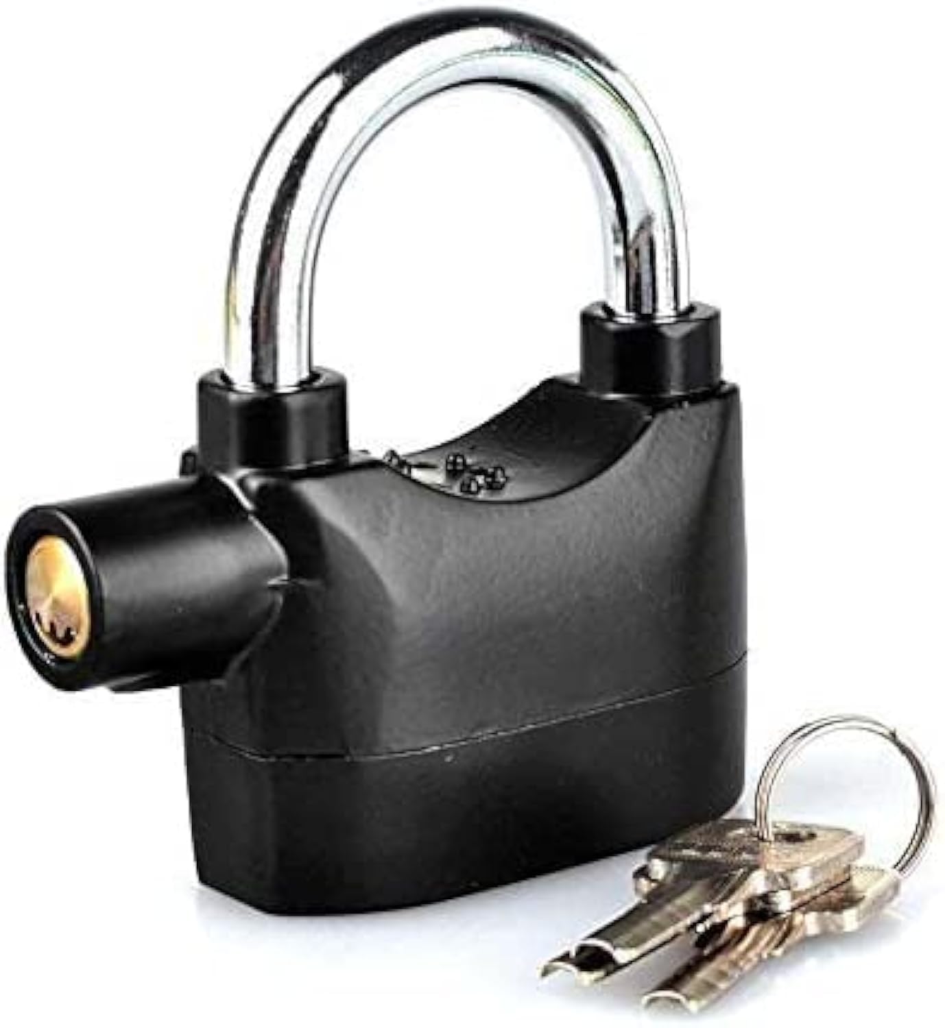 Universal Security Alarm System Anti-Theft Lock With Motion Sensor With 3 Keys (Black)