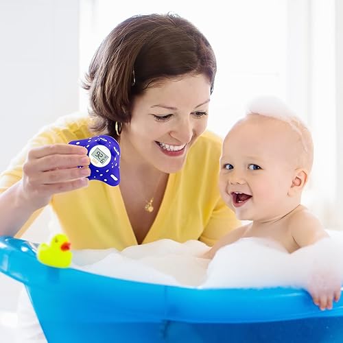Miniatura 8 de b&h Termómetro de baño para bebé, termómetro digital de lectura instantánea para bañera y habitación de bebés, mide la temperatura del agua del