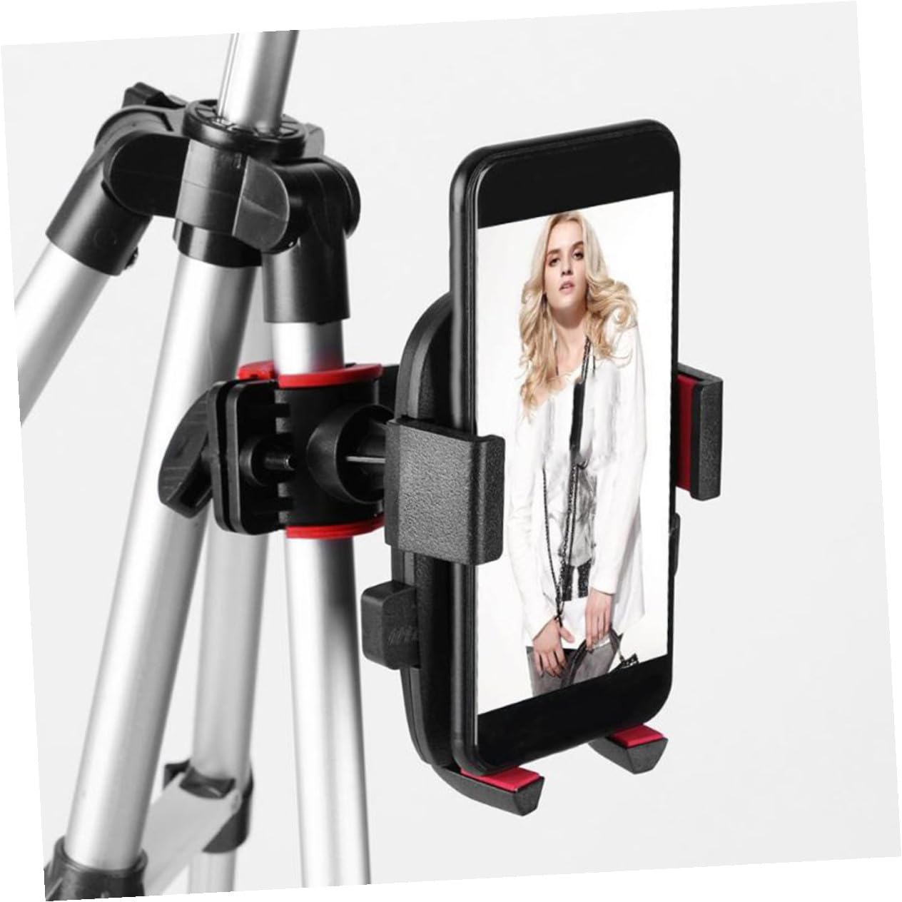 SOLUSTRE Luce ad Anello LED con Treppiede da Supporto per Telefono Cellulare Dimmerabile per Selfie Video Streaming Trucco con Luce LED