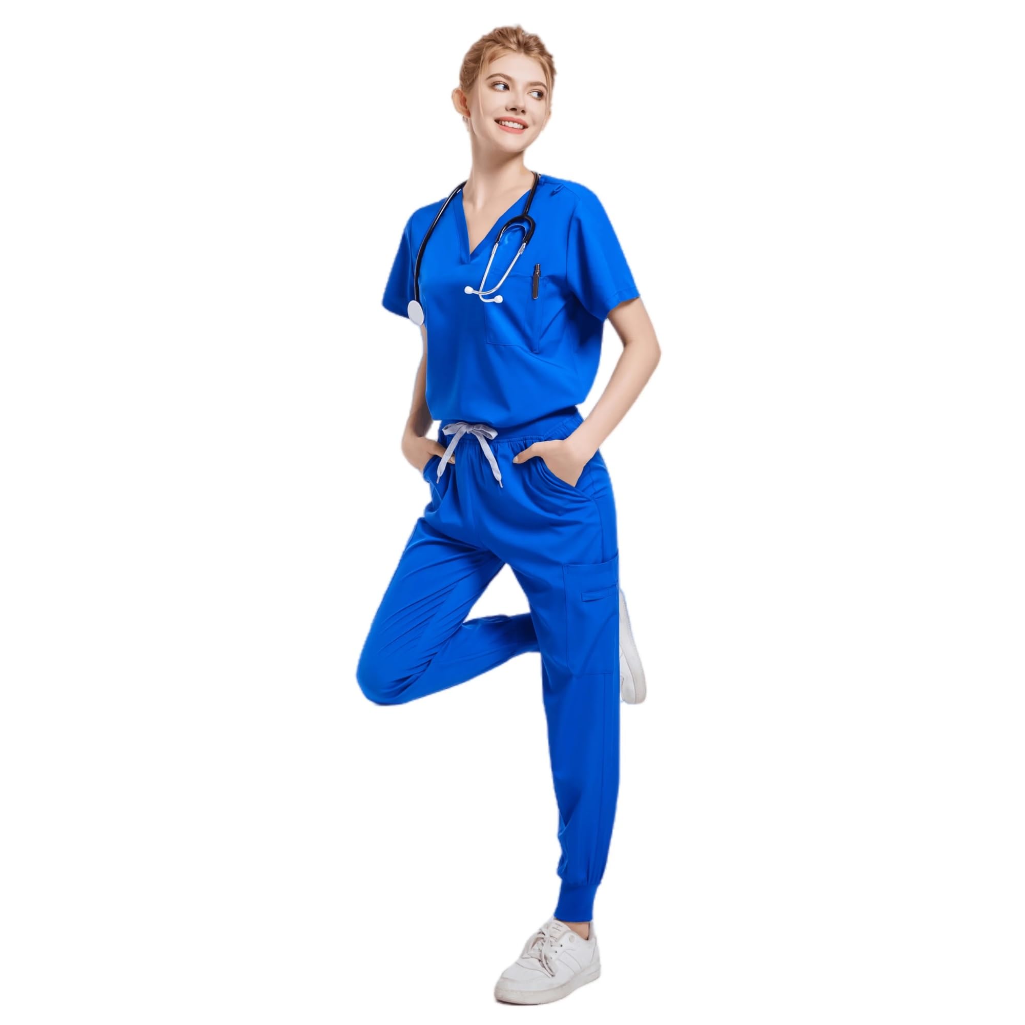Medizinische Arbeitskleidung Damen Kleiden Split Anzug Kurzarm Hand Bürsten Haustier Zahnarzt Krankenschwester Arbeit Kleidung Männer Pflege Kleidung Krankenschwester Uniform FüR Beauty Salon Klinik K