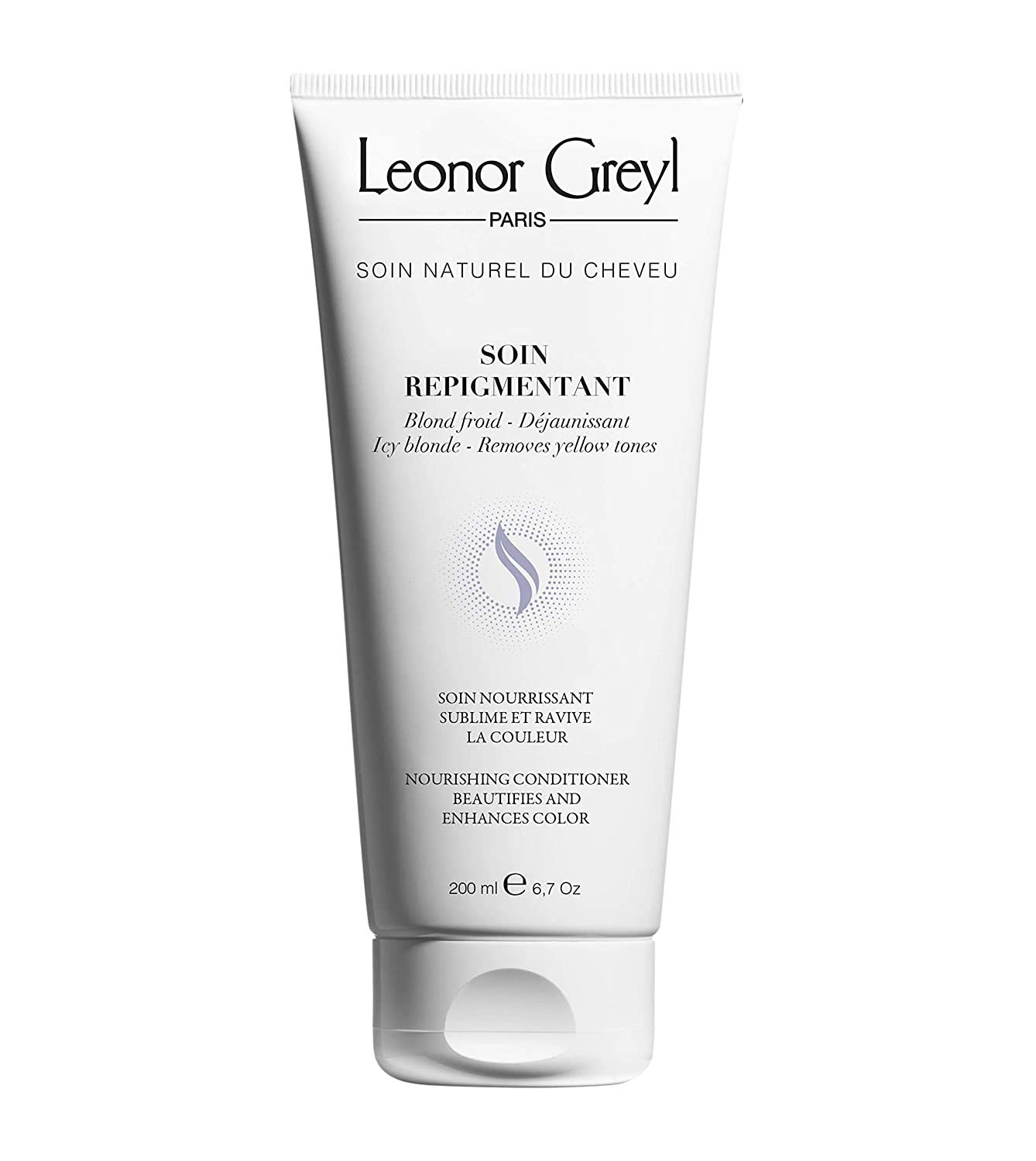 Leonor Greyl Paris - Soin Repigmentant Icy Blonde - Color-Enhancing Hydrating Conditioner - Revives Blonde to Very Light Blonde - (6.7 Oz)