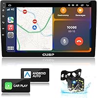 Vista 1 de CUSP 9 pulgadas HD Android coche estéreo Radio universal doble DIN con GPS inalámbrico Apple Carplay y Android Auto coche in-Dash Navegación