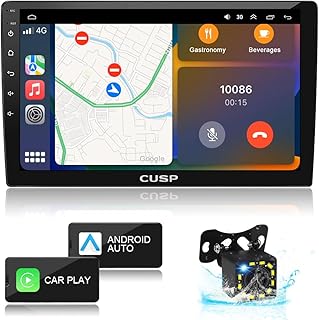 9 Inch HD Android Car Stereo Radio Universal Double Din with GPS Wireless Apple Carplay & Android Auto car in-Dash Navigation GPS Units Bluetooth Multimedia Player Head Unit Tablet Ccase