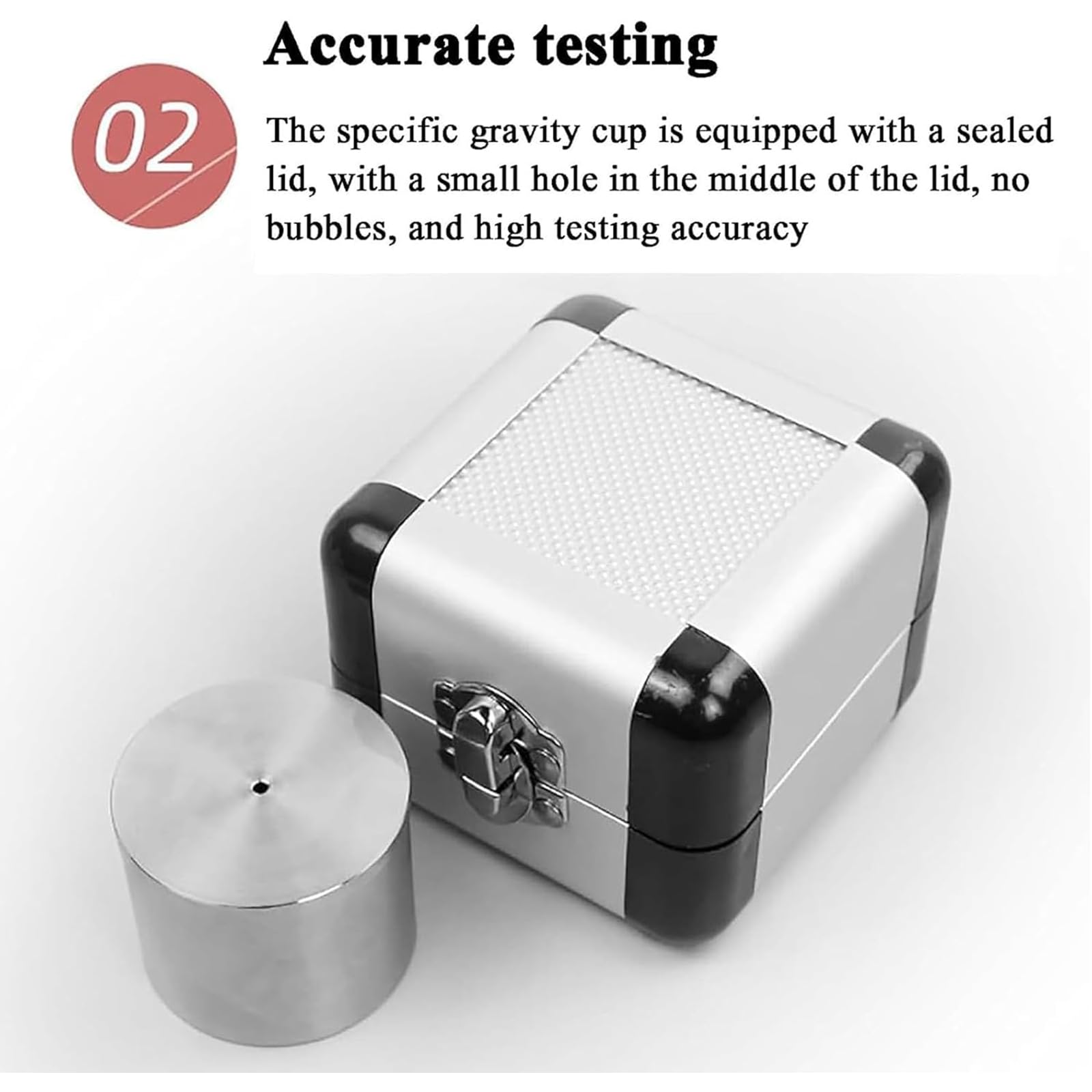 Gobelet De Densité pour Peinture (37 Mm/50 Mm/100 ML), en Acier Inoxydable, avec Boîte De Rangement. Précision De Mesure : 1 MG. Idéal pour Tester Les Peintures Et Les Produits Auxiliaires