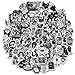 Lot de 100 autocollants gothiques en vinyle pour adolescents - Pour bouteille d'eau, ordinateur, skateboard, tablette, bagages, téléphone, ordinateur portable, etc