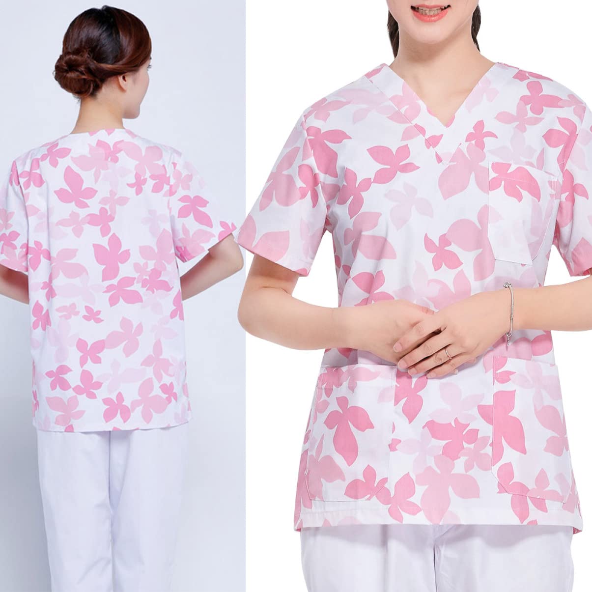 SHERCHPRY 1 Set Postpartum Kit Scollo a V Scrub Top Donne Abiti Acero Scrubs Giacche per le Donne Giacca per le Donne