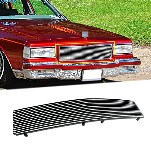 Fits 1986-1990 Chevy Caprice Main Upper Chrome Billet Grille Grill Insert Solid Aluminum Polished Surface Replacement Part