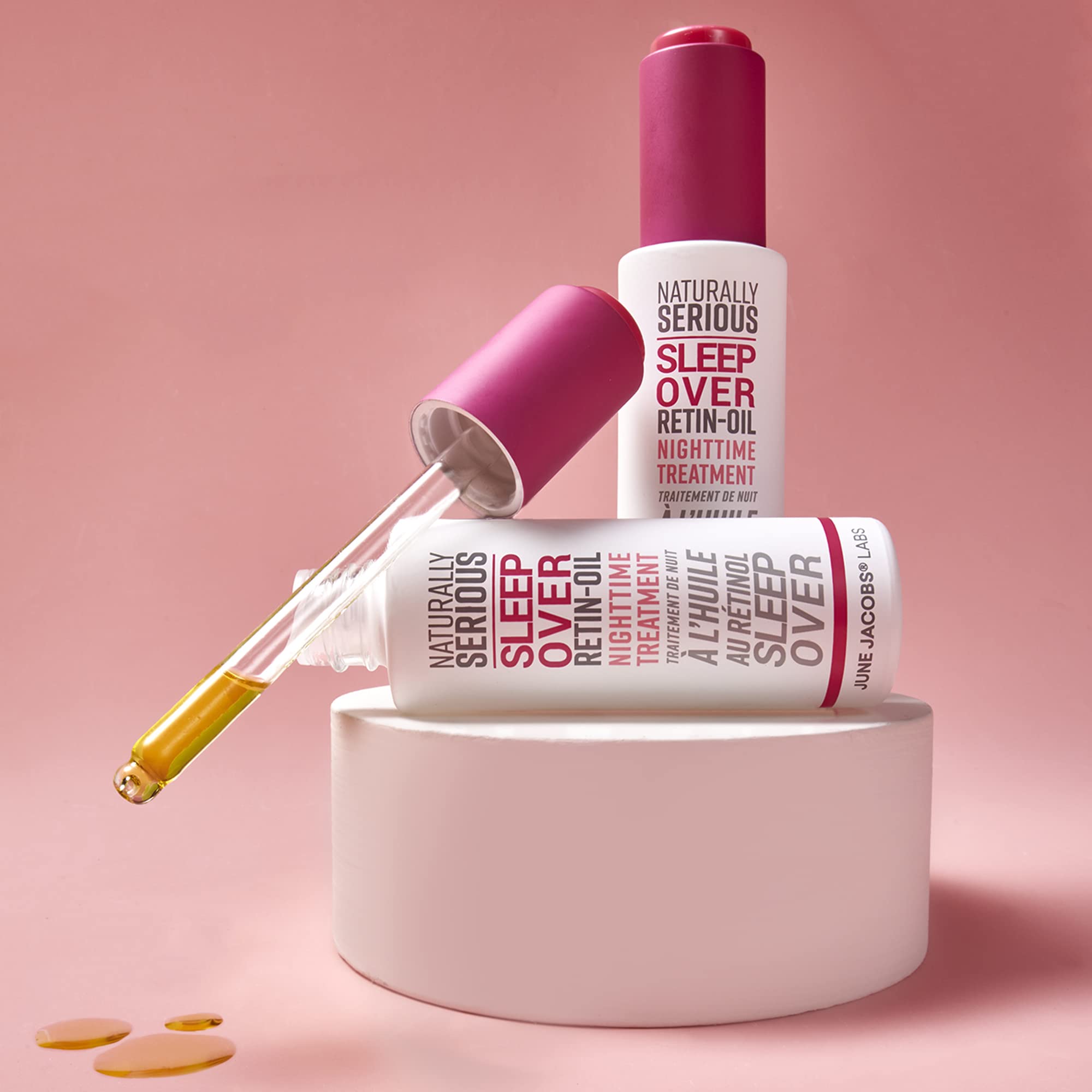 Naturally Serious | Sleepover Retin-Oil Nighttime Treatment, Vegan Retinol Oil, Anti-Aging Oil For Face, Vegan Skincare, Cruelty-Free Skincare