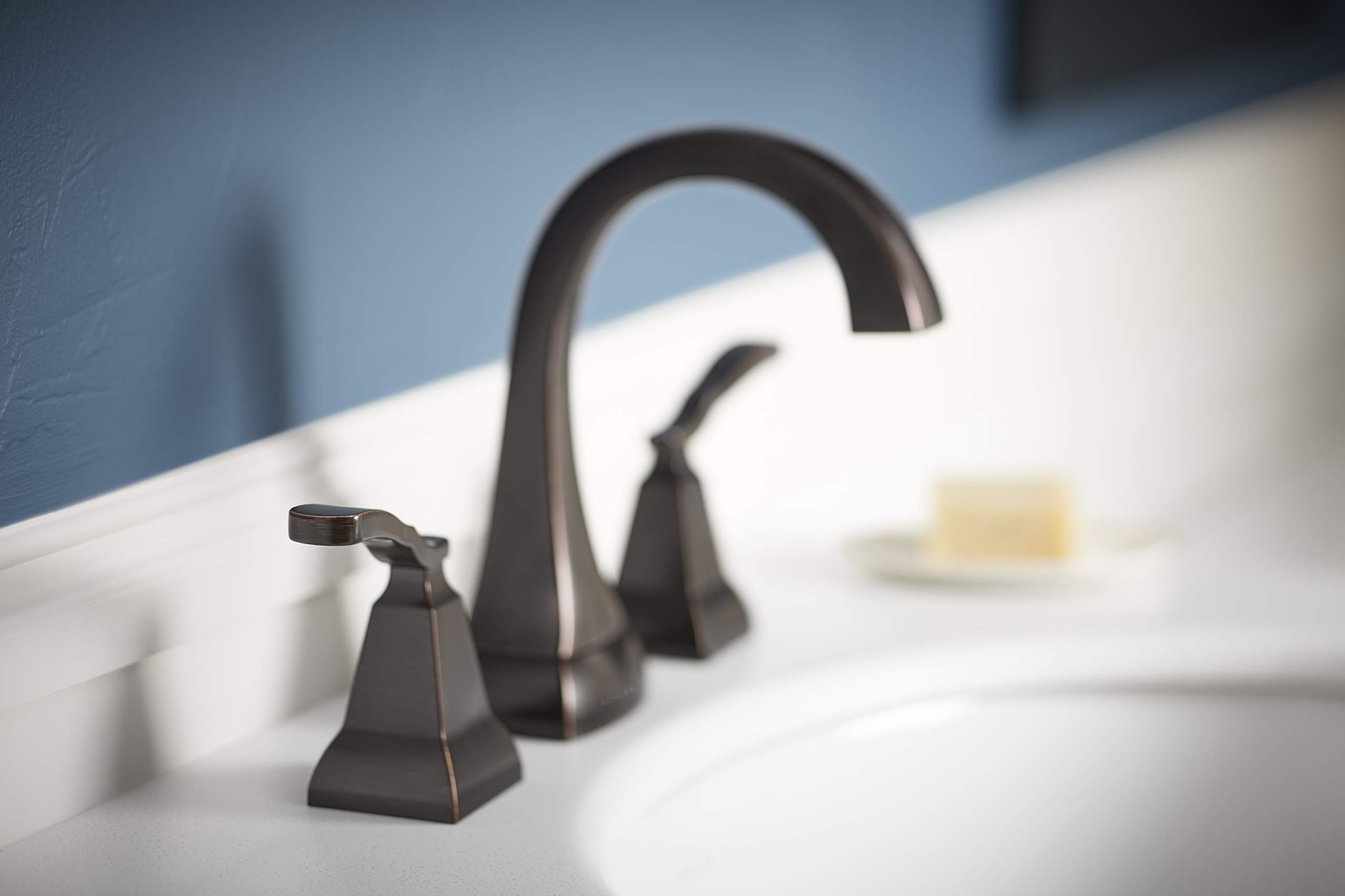 KOHLER Ridgeport Waschbecken-Armatur – Zentrierter Einhebelmischer Mit Hohem Auslauf, Poliertes Chrom, Für 10,2 Cm Bohrungen