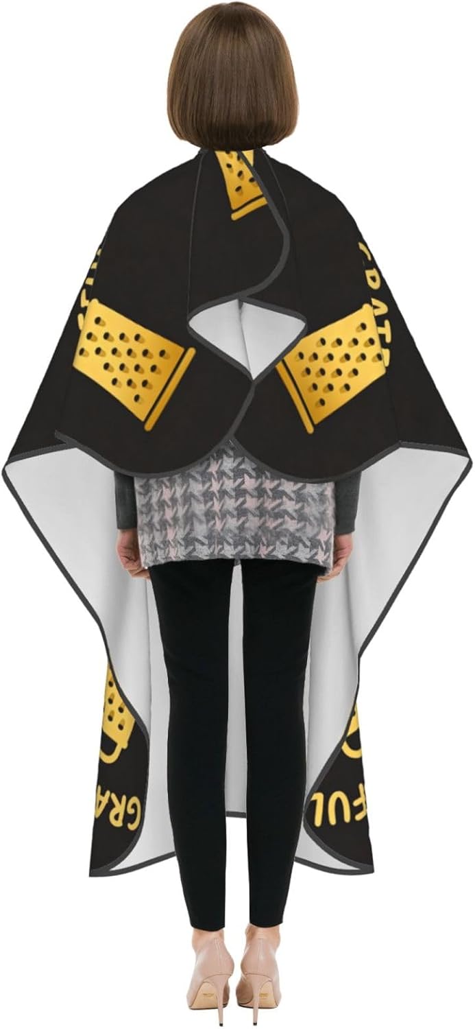 Grate Fulfilled Pun Hair Cutting Cape For Adults-Barber Cape For Men Women, Waterproof Salon Cape For Hairdressing, Anti Static Hairdressing Gown