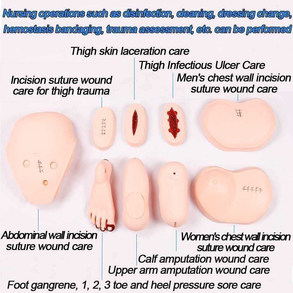 TUOZHE Austauschbares Training für Männer und Frauen HLW-Simulator 170 cm Lebensgröße Patientenpflegepuppe für medizinische Krankenpflege-Trainingspuppe